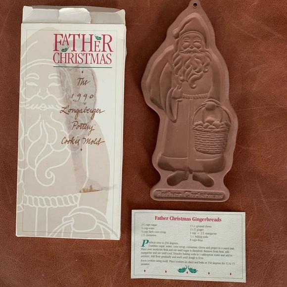 Longaberger Holiday Longaberger Pottery Father Christmas Cookie